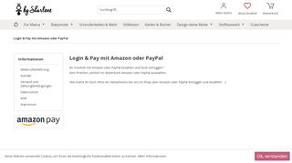 
                            10. Login & Pay mit Amazon oder PayPal | Sharlene
