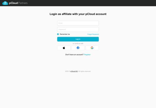 
                            3. Login - pCloud