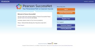 
                            2. Login - Pearson SuccessNet