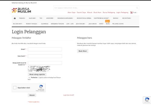 
                            5. Login Pelanggan - Bursa Muslim