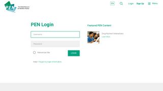 
                            7. Login - PEN: Practice-based Evidence in Nutrition