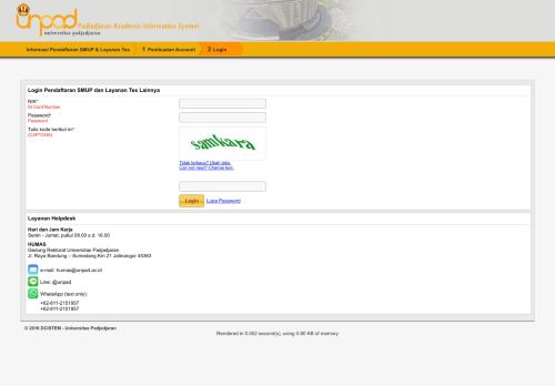 
                            1. Login - Pendaftaran SMUP - Unpad