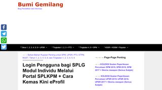 
                            6. Login Pengguna bagi SPLG Modul Individu Melalui Portal ...