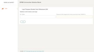 
                            11. Login Pengisian Biodata Calon Mahasiswa UNS - SPMB Universitas ...