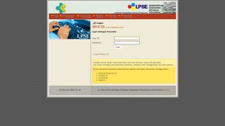 
                            3. Login Penyedia - LPSE Kementrian Kesehatan RI