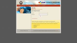 
                            5. Login Penyedia - LPSE Universitas Diponegoro