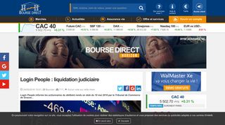 
                            5. Login People : liquidation judiciaire - Bourse Direct