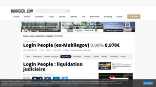 
                            4. Login People : liquidation judiciaire - Bourse