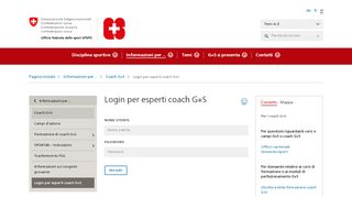 
                            10. Login per esperti coach G+S - Jugend und Sport