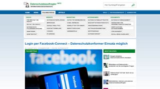 
                            9. Login per Facebook-Connect – Datenschutzkonformer Einsatz möglich
