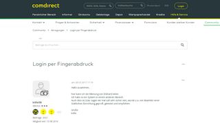 
                            8. Login per Fingerabdruck – Seite 2 - comdirect