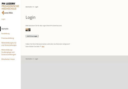 
                            2. Login PH Luzern