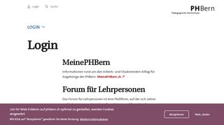 
                            2. Login PHBern - die deutschsprachige Pädagogische Hochschule