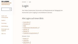 
                            8. Login - phlu.ch - Luzern - PH Luzern