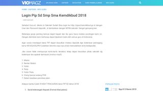 
                            13. Login Pip Sd Smp Sma Kemdikbud 2018 - Guru Profe
