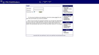 
                            1. Login - Pitt Pathfinders - University of Pittsburgh