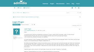 
                            2. Login Plugin - Admidio Forum