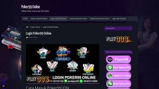 
                            4. Login Poker99 Online | Poker99 Online