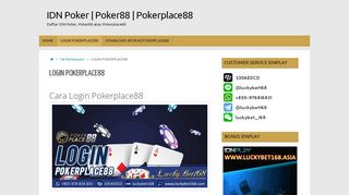 
                            11. LOGIN POKERPLACE88 | IDN Poker | Poker88 | Pokerplace88