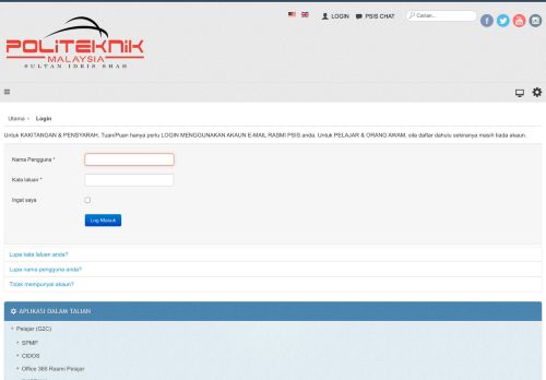 
                            12. Login - Politeknik Sultan Idris Shah