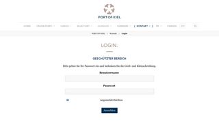 
                            2. Login - PORT OF KIEL