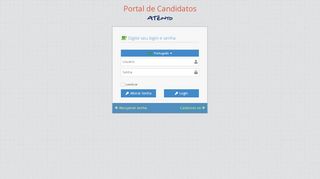 
                            5. Login - Portal de Candidatos ATENTO BRASIL