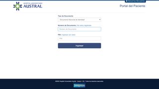 
                            1. Login - Portal de Pacientes - Hospital Universitario Austral