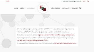 
                            7. Login Portal - Federation of Genealogical Societies
