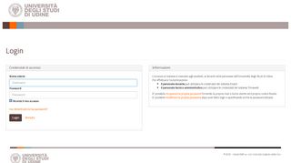 
                            11. Login - Portale servizi amministrativi - Uniud