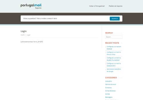
                            2. Login – Portugalmail | Suporte
