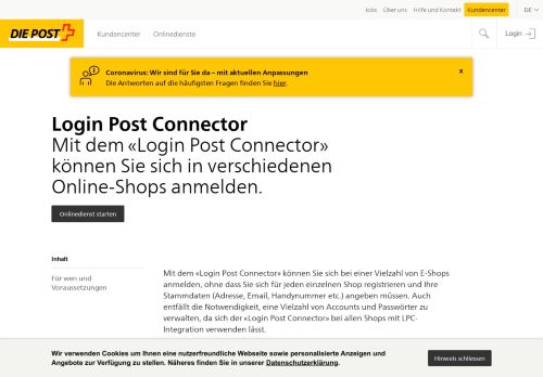 
                            1. Login Post Connector - - Die Post