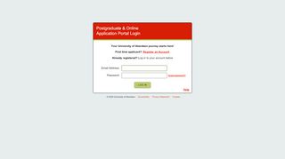 
                            8. Login · Postgraduate & Online Application Portal · The University of ...