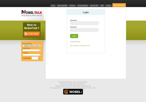 
                            10. Login - Postpaid and Prepaid phone service from Nobel Talk