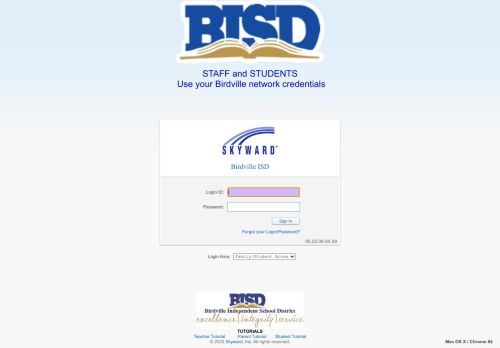 
                            10. Login - Powered by Skyward - Birdville ISD