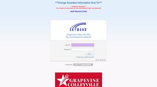 
                            10. Login - Powered by Skyward - Grapevine-Colleyville ISD