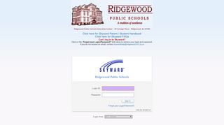 
                            12. Login - Powered by Skyward - Ridgewood Public Schools