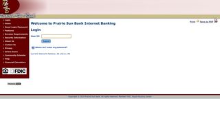 
                            9. Login - Prairie Sun Bank website!