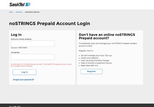 
                            2. Login - Prepaid Wireless Account - Mobility - SaskTel