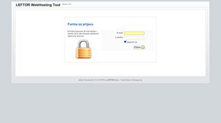 
                            2. Login - Prijava - LEFTOR WebHosting Tool