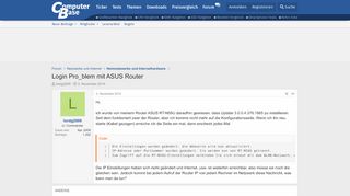 
                            1. Login Pro_blem mit ASUS Router | ComputerBase Forum