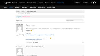 
                            2. Login Pro - Unity Forum