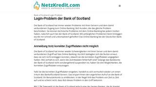 
                            5. Login-Problem der Bank of Scotland - NetzKredit.com