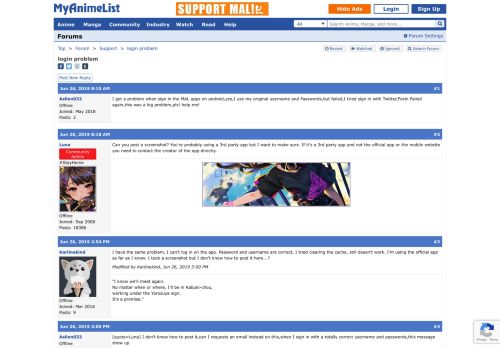 
                            2. login problem - Forums - MyAnimeList.net