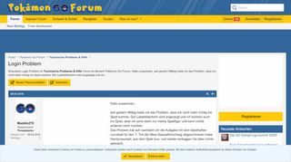 
                            2. Login Problem - Pokémon Go Forum