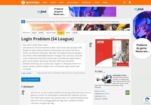 
                            9. Login Problem: S4 League - Spieletipps