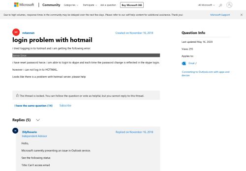 
                            4. login problem with hotmail - Microsoft Community