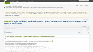 
                            11. Login problem with Windows 7 local profile and Samba as an NT4 ...