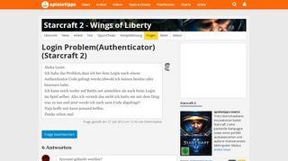 
                            8. Login Problem(Authenticator) (Starcraft 2) - Spieletipps