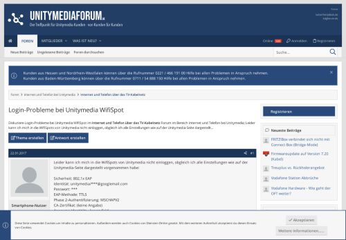 
                            10. Login-Probleme bei Unitymedia WifiSpot - Inoffizielles Unitymedia ...