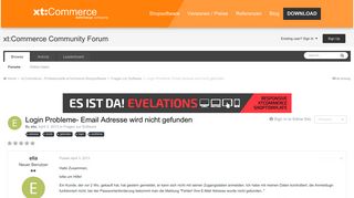 
                            10. Login Probleme- Email Adresse wird nicht gefunden - Fragen zur ...